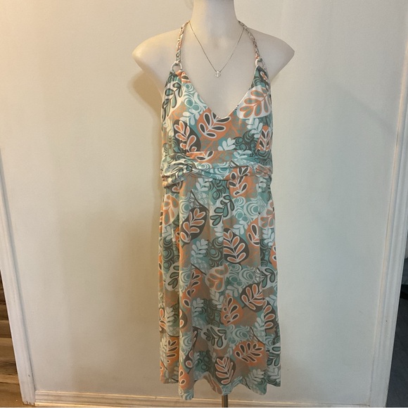 Tommy Bahama Floral Halter Dress Size L - Picture 2 of 10